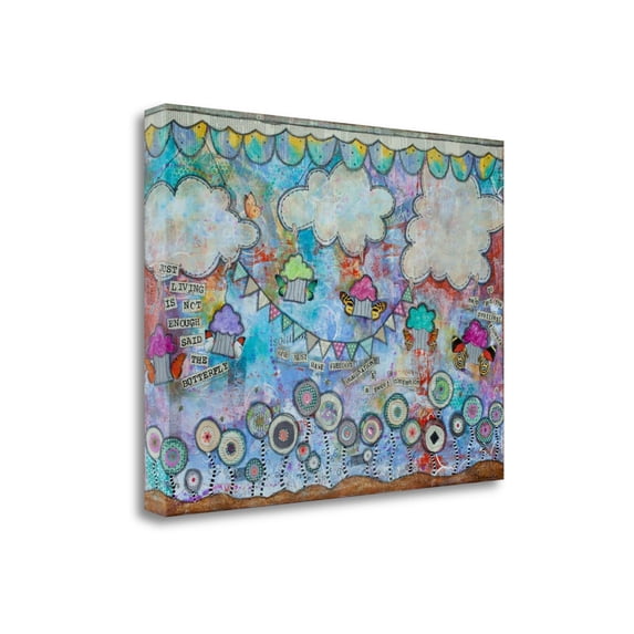 Tangletown Fine Art 'Just Living is Not Enough' Graphic Art Print on Canvas