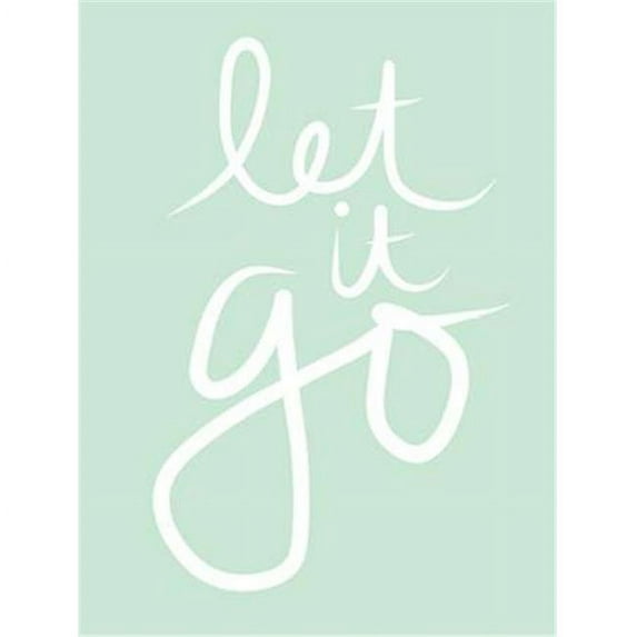 Tangletown Fine Art Let It Go - Mint White by Linda Woods Poster Frame - 26 x 20 x 1.5 in.