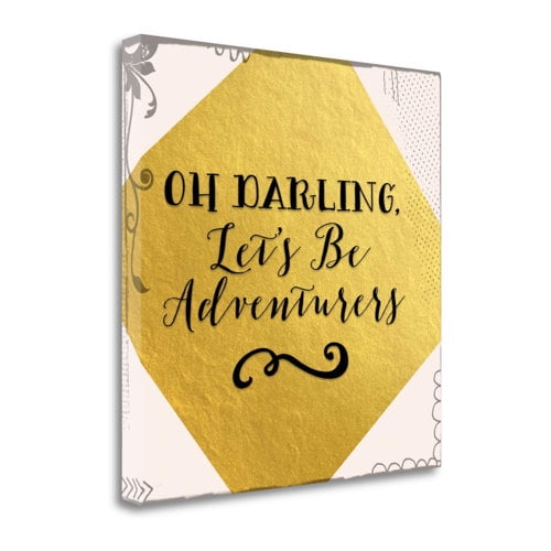 Tangletown Fine Art 'Let's Be Adventurers' Textual Art on Canvas