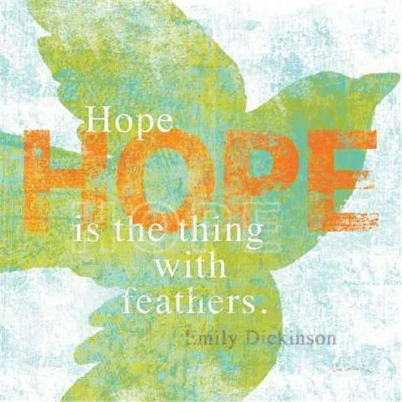 Tangletown Fine Art Letterpress Hope by Sue Schlabach Poster Frame - 20 x 20 x 1.5 in.