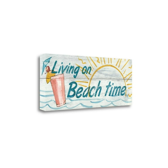 Tangletown Fine Art Living On Beach Time- In Color By Avery Tillmon, Gallery Wrap Canvas