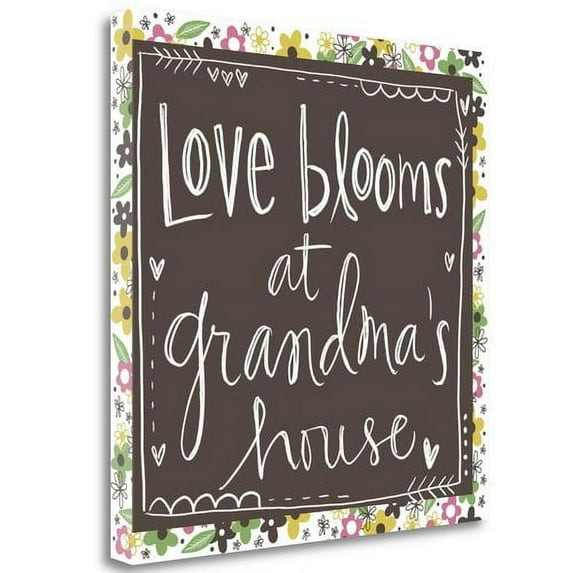 Tangletown Fine Art 'Love Blooms at Grandmas' Textual Art on Canvas