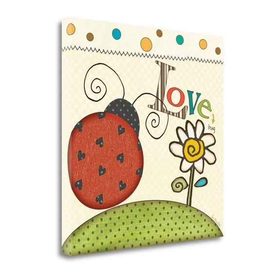Tangletown Fine Art Love Bug by Jo Moulton Poster Frame - 24 x 24 x 1.5 in.