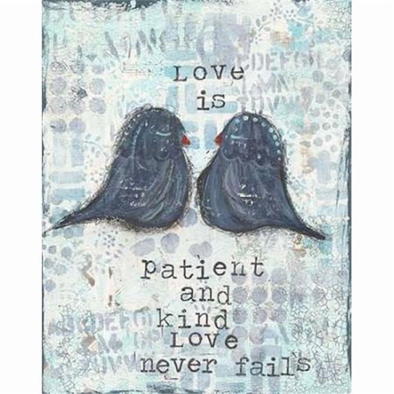 "Love Is Patient" By Cassandra Cushman, Fine Art Giclee Print on Gallery Wrap Canvas, Ready to Hang