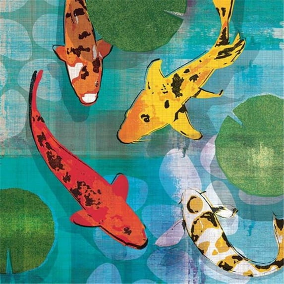 Tangletown Fine Art Lucky Koi I by Tandi Venter Poster Frame - 20 x 20 x 1.5 in.