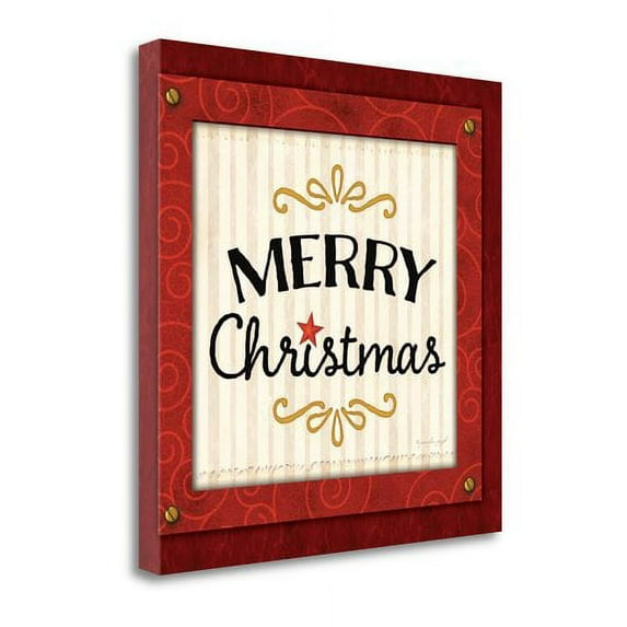 Tangletown Fine Art 'Merry Christmas' Textual Art on Canvas