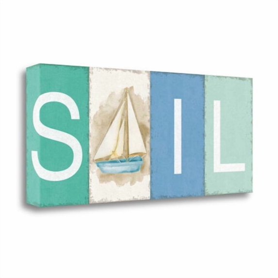 Tangletown Fine Art 'New Horizons Sail' by Elyse DeNeige Textual Art on Wrapped Canvas