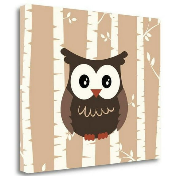 Tangletown Fine Art 'Owl Birch I' Graphic Art Print on Wrapped Canvas