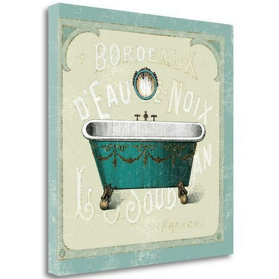 Tangletown Fine Art 'Parisian Bath IV' Graphic Art Print on Wrapped Canvas