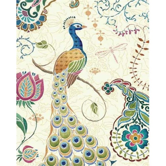 Tangletown Fine Art 'Peacock Fantasy II' Graphic Art Print on Wrapped Canvas