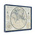 thumbnail image 1 of Tangletown Fine Art 'Plan de Meridien Blue Border' Graphic Art Print on Canvas, 1 of 2