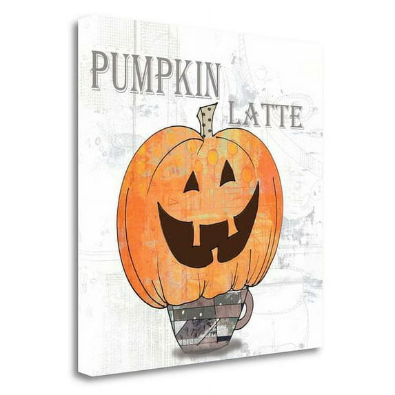 Tangletown Fine Art Pumpkin Latte By Sarah Ogren, Gallery Wrap Canvas 25 x 25