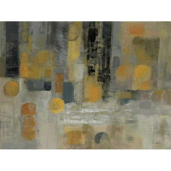 Tangletown Fine Art Raindrops On The Street by Silvia Vassileva Poster Frame - 25 x 33 x 1.5 in.