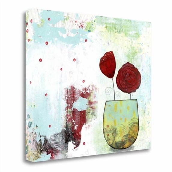 Tangletown Fine Art 'Red Flowers' Graphic Art Print on Wrapped Canvas