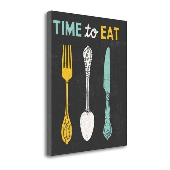 Tangletown Fine Art 'Retro Diner Time to Eat' Graphic Art Print on Canvas