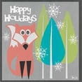 thumbnail image 1 of Tangletown Fine Art Retro Holiday Fox I by Shanni Welsh Poster Frame - 30 x 30 x 1.5 in., 1 of 3
