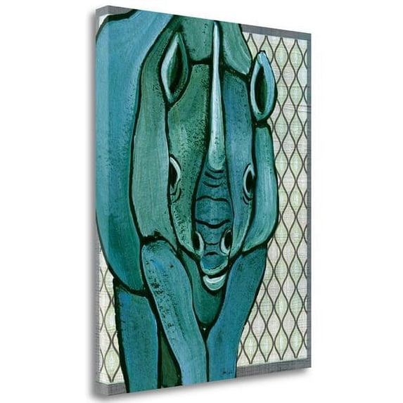 Tangletown Fine Art Rhino By Shanni Welsh, Gallery Wrap Canvas