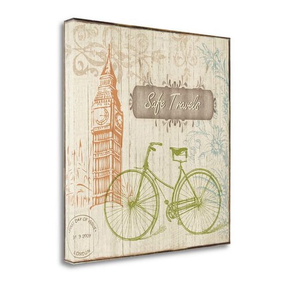 Tangletown Fine Art Safe Travels By Piper Ballantyne, Gallery Wrap Canvas 24 x 24