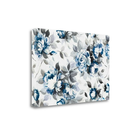 Tangletown Fine Art 'Scent of Roses Indigo' Graphic Art Print on Canvas