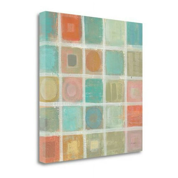 Tangletown Fine Art Sea Glass Mosaic Tile II By Silvia Vassileva, Gallery Wrap Canvas
