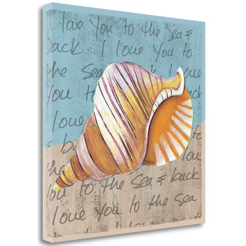 Seashell I By Shanni Welsh, 25" x 25" Fine Art Giclee Print on Gallery Wrap Canvas, Ready to Hang