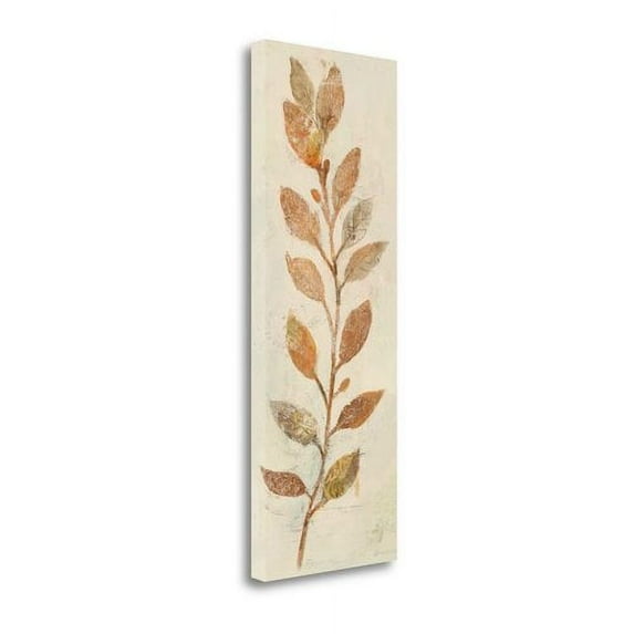 Tangletown Fine Art 'Shimmering V Neutral' by Albena Hristova Painting Print on Wrapped Canvas