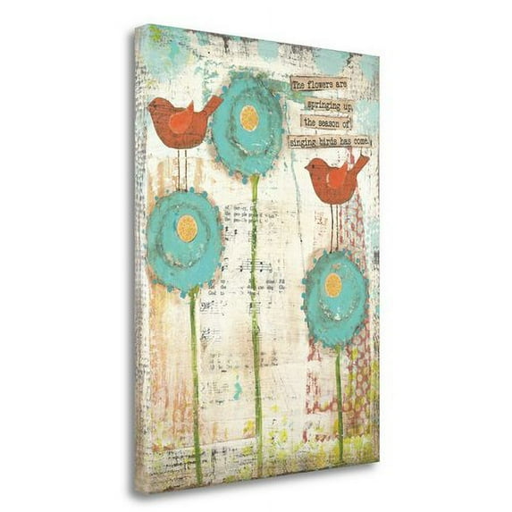 Tangletown Fine Art 'Singing Birds' Graphic Art Print on Wrapped Canvas