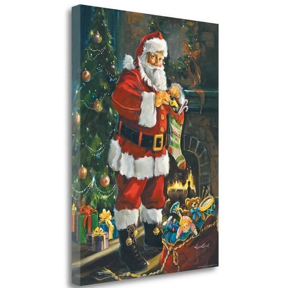 Tangletown Fine Art 'Sneaking Santa' Print on Wrapped Canvas
