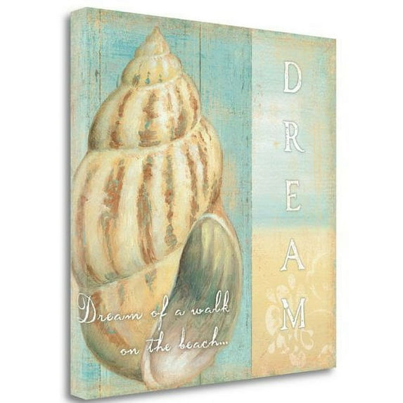 Tangletown Fine Art Soft Beach Quote I by Daphne Brissonnet Poster Frame - 24 x 24 x 1.5 in.