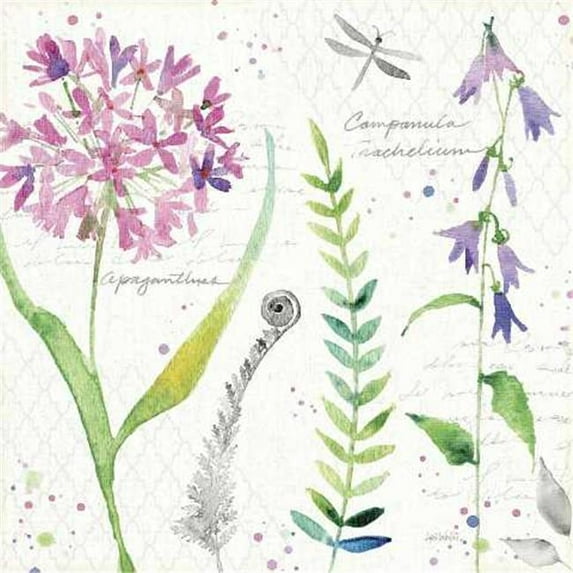 20" x 20" Soft Nature III By Anne Tavoletti - Print on Canvas Fabric Multi-Color