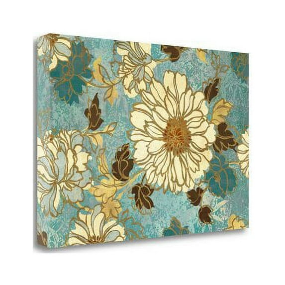 Tangletown Fine Art 'Sophias Flowers Blue' Graphic Art Print on Canvas