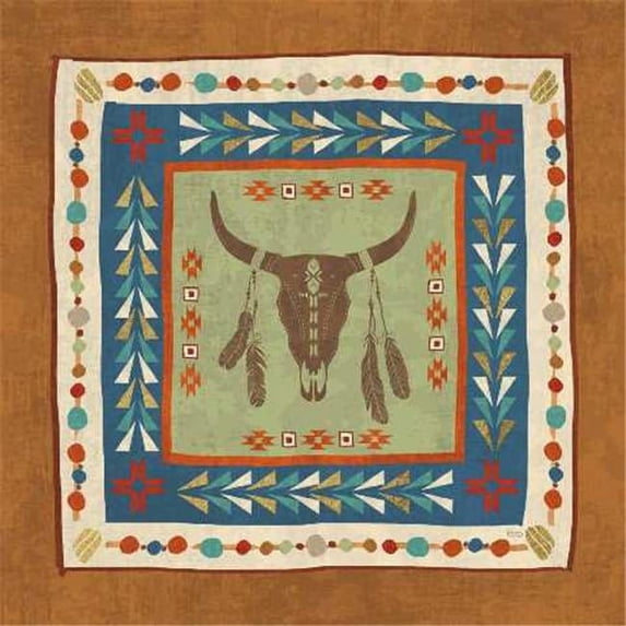 Tangletown Fine Art Southwest At Heart Tile IV by Veronique Charron Poster Frame - 30 x 30 x 1.5 in.