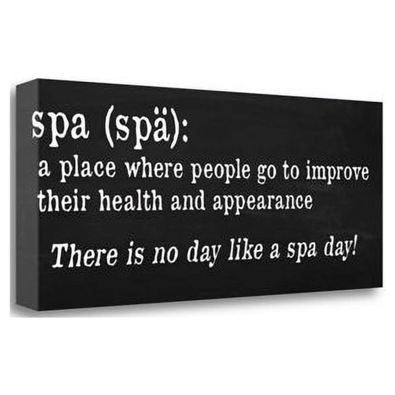 Spa Definition By Anna Quach, 32" x 13" Fine Art Giclee Print on Gallery Wrap Canvas, Ready to Hang