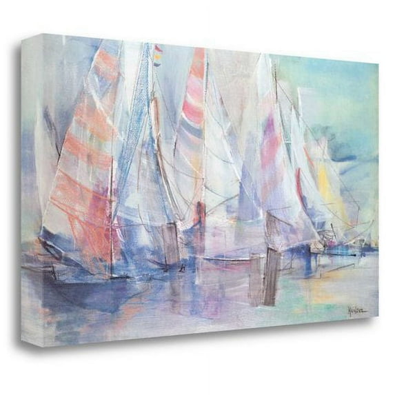 Tangletown Fine Art Sunday Race by Marlene Lawrence Poster Frame - 16 x 28 x 1.5 in.