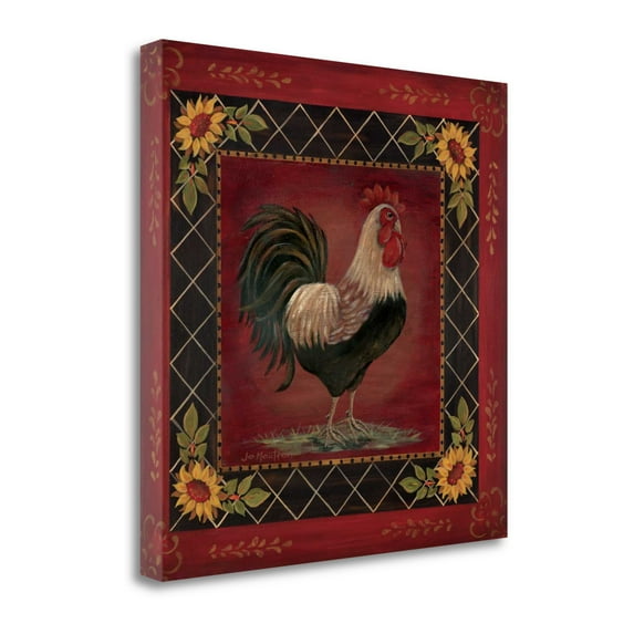 "Sunflower Rooster I" By Jo Moulton, Fine Art Giclee Print on Gallery Wrap Canvas, Ready to Hang