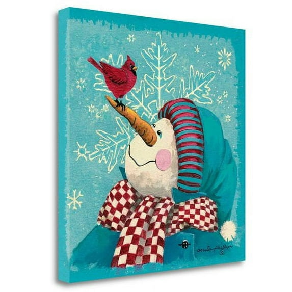 Tangletown Fine Art 'The Visitor - Aqua' Painting Print on Canvas