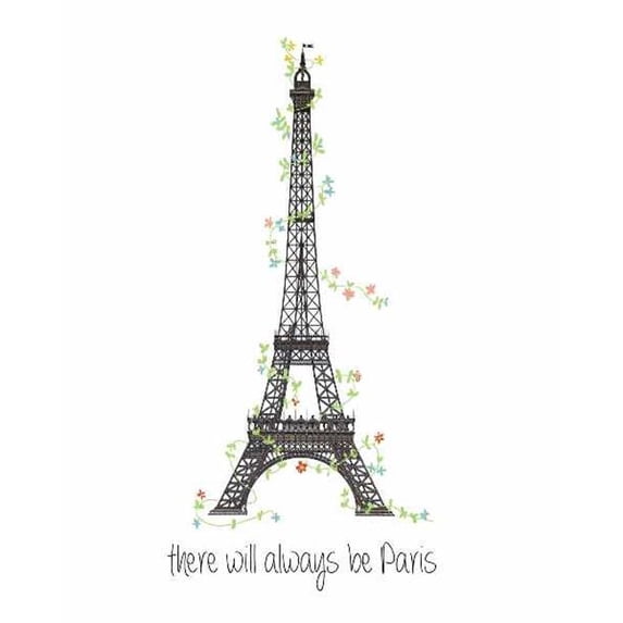 Tangletown Fine Art There Will Always Be Paris by Jan Weiss Poster Frame - 25 x 20 x 1.5 in.