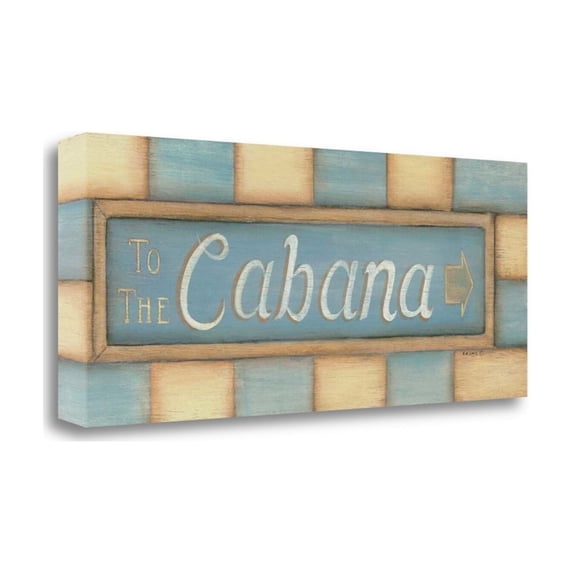 Tangletown Fine Art To the Cabana by Kim Lewis Poster Frame - 16 x 40 x 1.5 in.