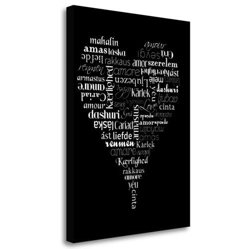 Tangletown Fine Art 'Translation of Love' Textual Art on Wrapped Canvas