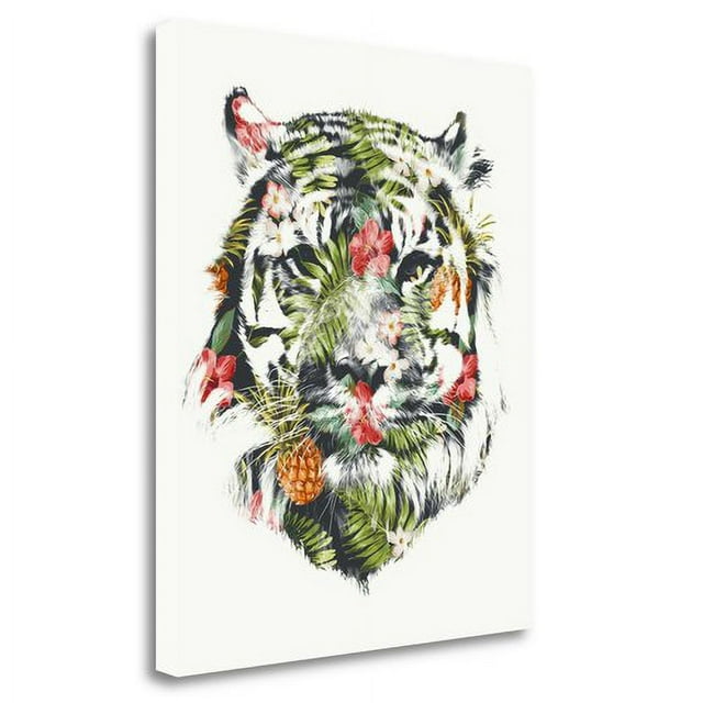 Tangletown Fine Art Tropical Tiger By Robert Farkas,  Gallery Wrap Canvas