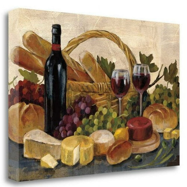 Tangletown Fine Art 'Tuscan Evening Wine Crop' by Silvia Vassileva Painting Print on Wrapped Canvas