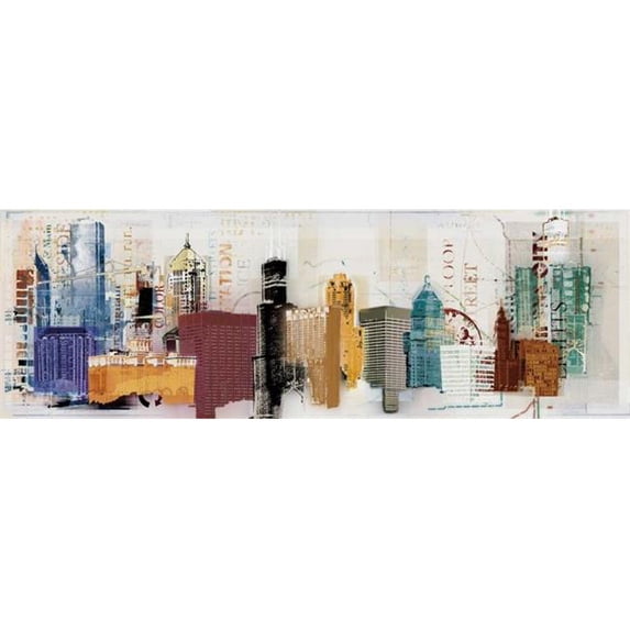Tangletown Fine Art Urban Design By Noah, Gallery Wrap Canvas 39 x 13
