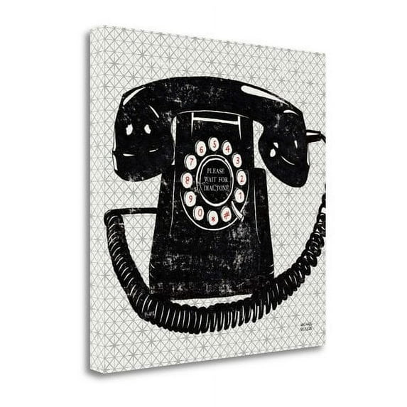 Tangletown Fine Art 'Vintage Analog Phone' by Michael Mullan Graphic Art on Wrapped Canvas
