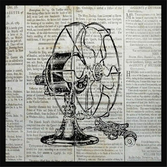 Tangletown Fine Art 'Vintage Fan' Graphic Art Print on Canvas