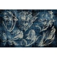 thumbnail image 1 of Tangletown Fine Art 'Vintage Tulip Floral Etching Indigo' Graphic Art Print on Canvas, 1 of 2