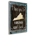thumbnail image 1 of Tangletown Fine Art 'Virginia and Back' by Katie Doucette Textual Art on Wrapped Canvas, 1 of 2