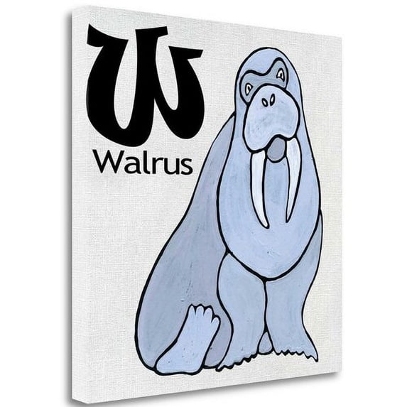 Tangletown Fine Art W - Walrus By Shanni Welsh, Gallery Wrap Canvas