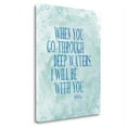 thumbnail image 1 of Tangletown Fine Art 'When You Go Through Deep Waters' by Amy Cummings Textual Art on Wrapped Canvas, 1 of 1