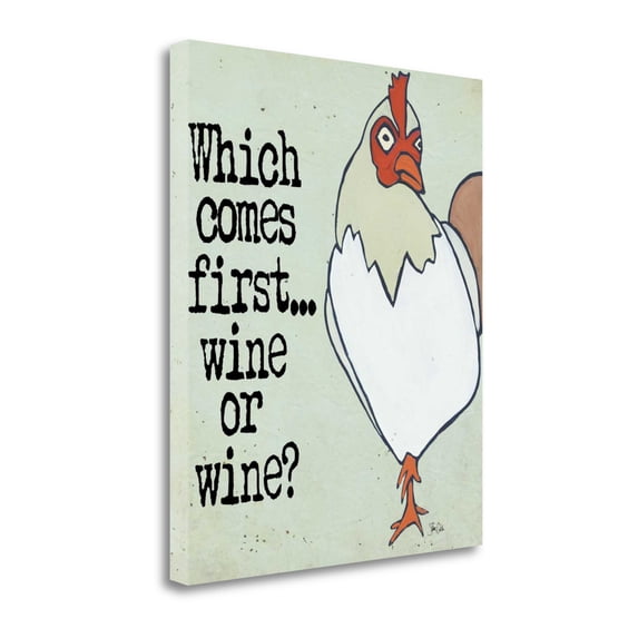 Tangletown Fine Art Which Comes First by Shanni Welsh Poster Frame - 42 x 35 x 1.5 in.