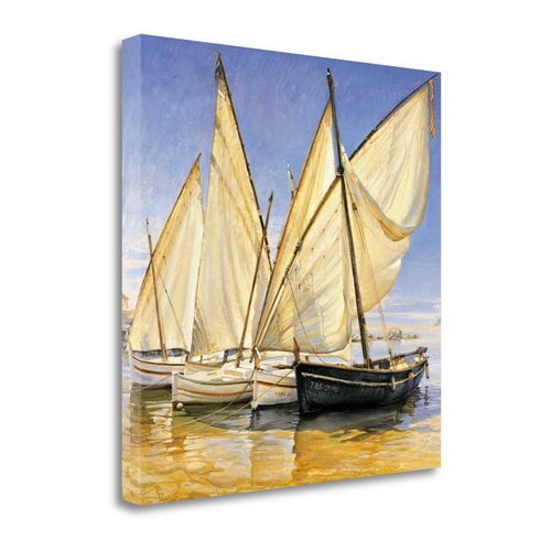 Tangletown Fine Art 'White Sails II' Graphic Art Print on Wrapped Canvas